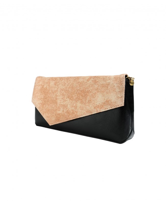 VEČERNJA TORBA CRNA SA NARANČASTIM VEČERNJA TORBA CRNA SA NARANČASTIM