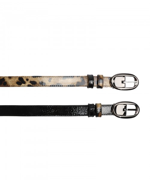 ŽENSKI REMEN 2cm LEOPARD CRNI